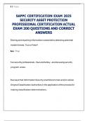 SAPPC CERTIFICATION EXAM 2025 SECURITY ASSET PROTECTION PROFESSIONAL CERTIFICATION ACTUAL EXAM 200 QUESTIONS AND CORRECT ANSWERS 