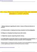 FP1 &sol; FULL PRACTICE EXAM QUESTIONS AND ANSWERS GRADED A&plus; LATEST UPDATE&period;