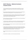 NCCT Review - Medical Assistant Practice Exam Questions With Correct Detailed Answers Guaranteed Pass&period;