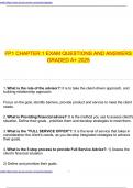  FP1 CHAPTER 1 EXAM QUESTIONS AND ANSWERS GRADED A&plus; 2025