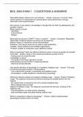 BIOL 3204 EXAM 1 - 3 QUESTIONS & ANSWERS