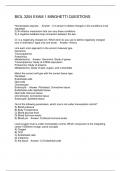 BIOL 3204 EXAM 1 MINGHETTI QUESTIONS
