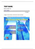 TEST BANK FOR Business Ethics Now 6th Edition by Andrew Ghillyer &comma; ISBN&colon; 9781260575736 Chapter 1-10 &vert;All Chapters Verified&vert; Guide A&plus;