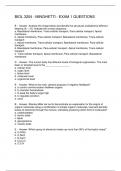 BIOL 3204 - MINGHETTI - EXAM 1 QUESTIONS