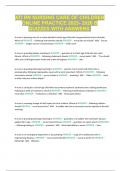 ATI RN NURSING CARE OF CHILDREN ONLINE PRACTICE 2025- 2026 B QUIZZES WITH ANSWERS&period;