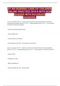 ATI RN NURSING CARE OF CHILDREN ONLINE PRACTICE 2019 A WITH NGN QUIZZES WITH ACCURATE ANSWERS