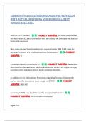 COMMUNITY ASSOCIATION MANAGER PRE-TEST EXAM  WITH ACTUAL QUESTIONS AND ANSWERS LATEST  UPDATE 2025-2026