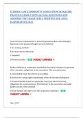 FLORIDA CAM &lbrack;COMMUNITY ASSOCIATION MANAGER&rsqb;  PRACTICE EXAM 2 WITH ACTUAL QUESTIONS AND  ANSWERS TEST BANK &lbrack;WELL VERIFIED AND 100&percnt;  ELABORATED&rsqb; 2025