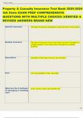 Property & Casualty Insurance Test Bank 2025-2026  GA State EXAM PREP COMPREHENSIVE  QUESTIONS WITH MULTIPLE CHOICES &vert;VERIFIED &  REVISED ANSWERS BRAND NEW