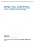 Mississippi Category 11 - Aerial Application Exam With Complete Questions and Verified Answers Graded A&plus;&vert;Assured Success