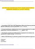ICC SERVICE TECHNICIAN STUDY GUIDE QUESTIONS & ANSWERS GRADED A&plus; LATEST UPDATE&period;