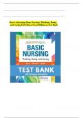 Test Bank Davis Advantage for Basic Nursing&colon; Thinking&comma; Doing&comma; and Caring 3rd Edition Treas&comma; Barnett and Smith &vert;Newest Update &lpar;2024&rpar; All Chapters 1-41 Exam Elaborations Questions and Answer Key Feedback