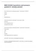BMS EXAM 3 questions and answers graded A&plus; already passed