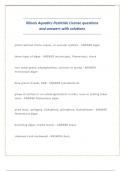 Illinois Aquatics Pesticide License questions and answers with solutions&period;