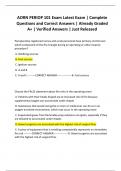 AORN PERIOP 101 Exam Latest Exam &vert; Complete Questions and Correct Answers &vert; Already Graded A&plus; &vert; Verified Answers &vert; Just Released