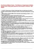 Fire Science Midterm Exam &ndash; Fire Behavior&comma; Suppression & Safety Review exam study guide questions and answers verified A&plus; tips NEW&excl;&excl;&excl;&period;pdf
