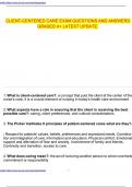 CLIENT-CENTERED CARE EXAM QUESTIONS AND ANSWERS GRADED A&plus; LATEST UPDATE&period;
