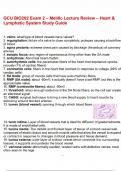 GCU BIO202 Exam 2 &ndash; Melillo Lecture Review &ndash; Heart & Lymphatic System Study Guide&period;pdf