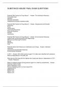 SUBSTANCE ABUSE FINAL EXAM QUESTIONS