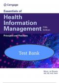 Essentials of Health Information Management&colon; Principles and Practices &mdash; 5th Edition &mdash; Mary Jo Bowie &mdash; Complete Test Bank