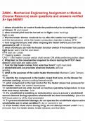 ZAM4 &ndash; Mechanical Engineering Assignment or Module &lpar;Course Resource&rpar; exam questions and answers verified A&plus; tips NEW&excl;&excl;&excl;&period;pdf