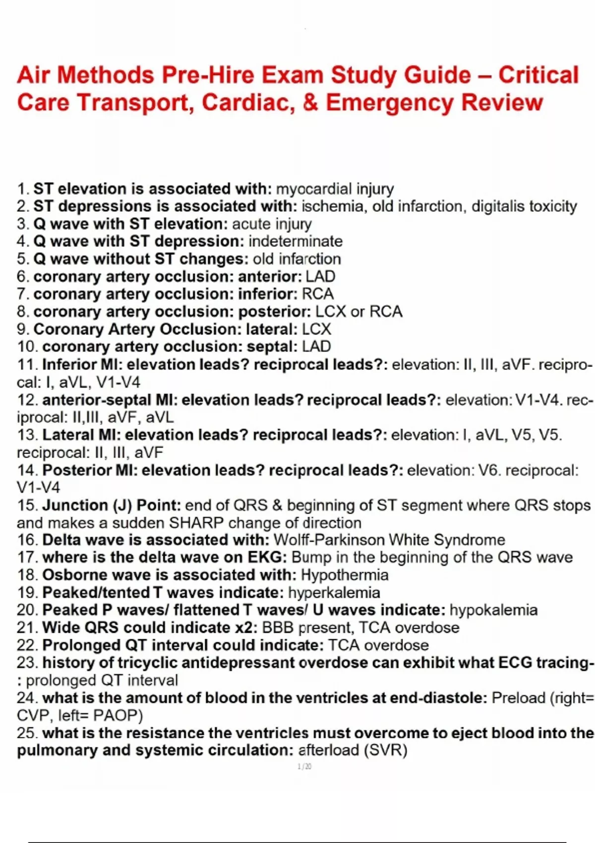 Air Methods Pre-Hire Exam Study Guide – Critical Care Transport ...
