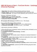 HBIO 205 Science of Sport &ndash; Final Exam Review &ndash; Cardiology & Exercise Physiology&period;pdf