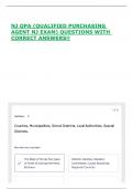 NJ QPA &lpar;QUALIFIED PURCHASING AGENT NJ EXAM&rpar; QUESTIONS WITH CORRECT ANSWERS&excl;&excl;