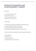Kramer CH 4-6 questions well answered graded A&plus; updated