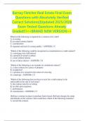 Barney Fletcher Real Estate Final Exam Questions with Absolutely Verified Correct Solutions&vert;&vert;Updated 2025&sol;2026 Exam Tested Questions Already Graded&excl;&excl;&excl;<<BRAND NEW VERSION>>
