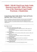 NR601 &sol; NR-601 Final Exam Study Guide Material &lpar;Latest 2025 &sol; 2026&rpar;&colon; Primary Care of the Maturing & Aged Family Practicum - Chamberlain