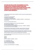 ETS MAJOR FIELD TEST IN BUSINESS ACTUAL EXAM LATEST VERSION &lbrack;QUESTIONS AND ANSWERS&rsqb; WITH PRACTICE EXAM DETAILED AND  VERIFIED FOR GUARANTEED PASS LATEST  UPDATE 2025 GRADED A