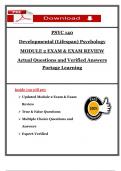 PSYC 140 &ndash; Module 2 Exam & Exam Review&colon; Developmental &lpar;Lifespan&rpar; Psychology at Portage Learning &lpar;2025&rpar; &vert; Actual Questions and Verified Answers