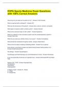 EOPA Sports Medicine Exam Questions with 100&percnt; Correct Answers 
