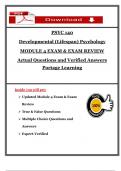 PSYC 140 &ndash; Module 4 Exam & Review&colon; Developmental &lpar;Lifespan&rpar; Psychology at Portage Learning &lpar;2025&rpar; &vert; Actual Questions and Verified Answers