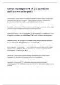 stress management ch 21 questions well answered to pass