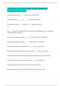 Anatomy and physiology Exam Questions Answered Correctly
