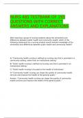  NURS 485 TESTBANK OF 195 QUESTIONS WITH CORRECT ANSWERS AND EXPLANATIONS 