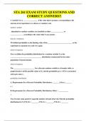 STA 261 EXAM STUDY QUESTIONS AND CORRECT ANSWERS&period;