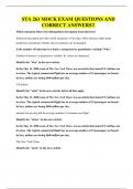 STA 261 MOCK EXAM QUESTIONS AND CORRECT ANSWERS