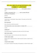 STA 261 2025 EXAM QUESTIONS AND CORRECT ANSWERS