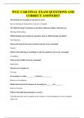 WGU C168 FINAL EXAM QUESTIONS AND CORRECT ANSWERS