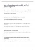 Gero Exam 3 questions with verified answers passed