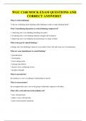 WGU C168 MOCK EXAM QUESTIONS AND CORRECT ANSWERS