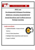 PSYC 140 &ndash; Module 7 Exam & Review&colon; Developmental &lpar;Lifespan&rpar; Psychology at Portage Learning &lpar;2025&rpar; &vert; Actual Questions and Verified Answers