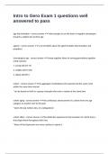 Intro to Gero Exam 1 questions well answered to pass