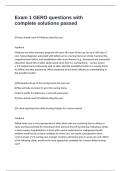 Exam 1 GERO questions with complete solutions passed