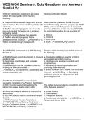 WEB WOC Seminars&colon; Quiz Questions and Answers Graded A&plus;