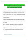 CA State Life Insurance Practice Exam 2026 Questions and Answers
