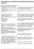 HNF 150 Exam 3 Test Questions with 100&percnt; Verified Answers Graded A&plus;